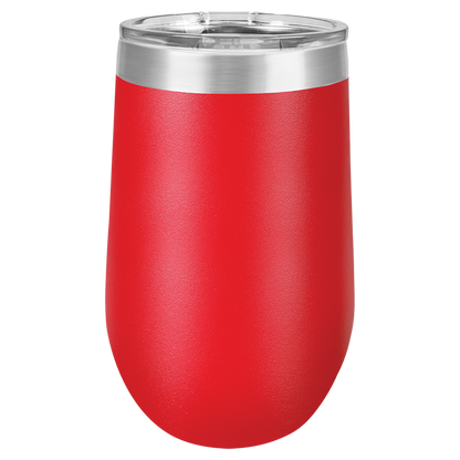 16 oz Powder Coated Stemless Wine Tumbler