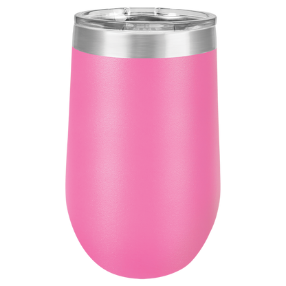 16 oz Powder Coated Stemless Wine Tumbler