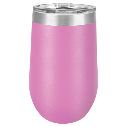 16 oz Powder Coated Stemless Wine Tumbler