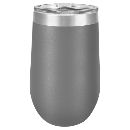 16 oz Powder Coated Stemless Wine Tumbler