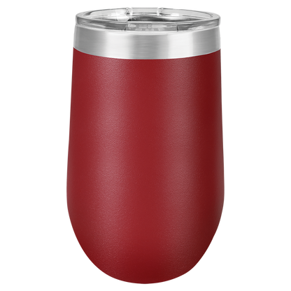 16 oz Powder Coated Stemless Wine Tumbler