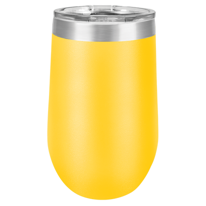 16 oz Powder Coated Stemless Wine Tumbler